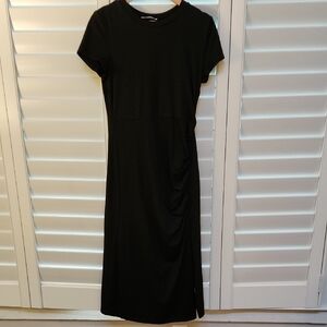 Cupshe Black Cocktail Sheath Dress Crew Neck